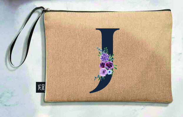 Bolso de mano letra j una pieza (diseño variado) (25×18×1 )